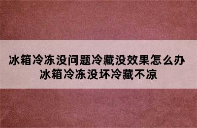 冰箱冷冻没问题冷藏没效果怎么办 冰箱冷冻没坏冷藏不凉